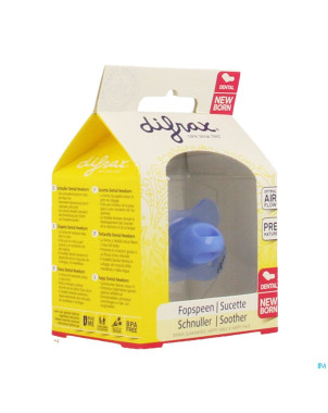 Difrax sucette newborn dental sil boy  -2/2m 1 796