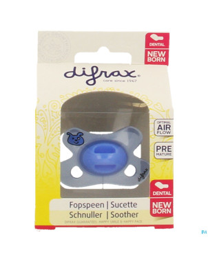 Difrax sucette newborn dental sil boy  -2/2m 1 796