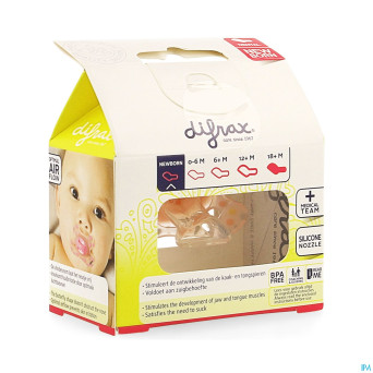 Difrax sucette newborn dental sil girl -2/2m 1 796