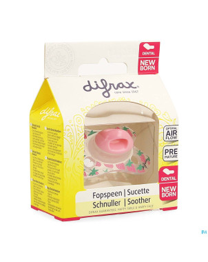 Difrax sucette newborn dental sil girl -2/2m 1 796