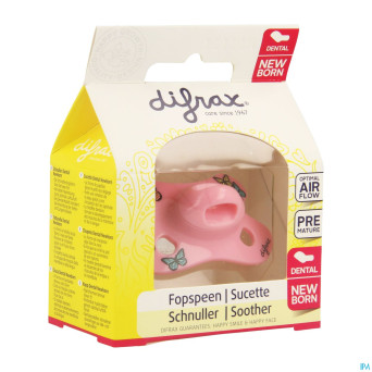 Difrax sucette newborn dental sil girl -2/2m 1 796