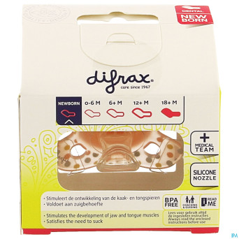 Difrax sucette newborn dental sil girl -2/2m 1 796