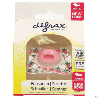 Difrax sucette newborn dental sil girl -2/2m 1 796