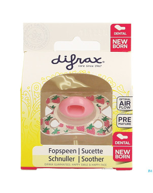 Difrax sucette newborn dental sil girl -2/2m 1 796