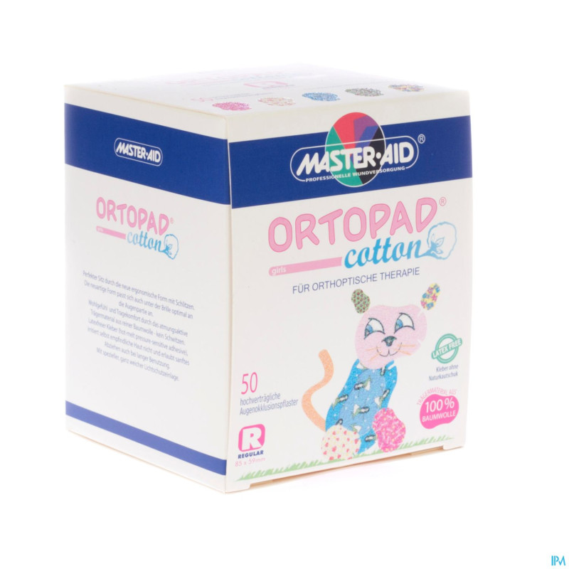Ortopad cotton regular girls pans ocul.  50 70164