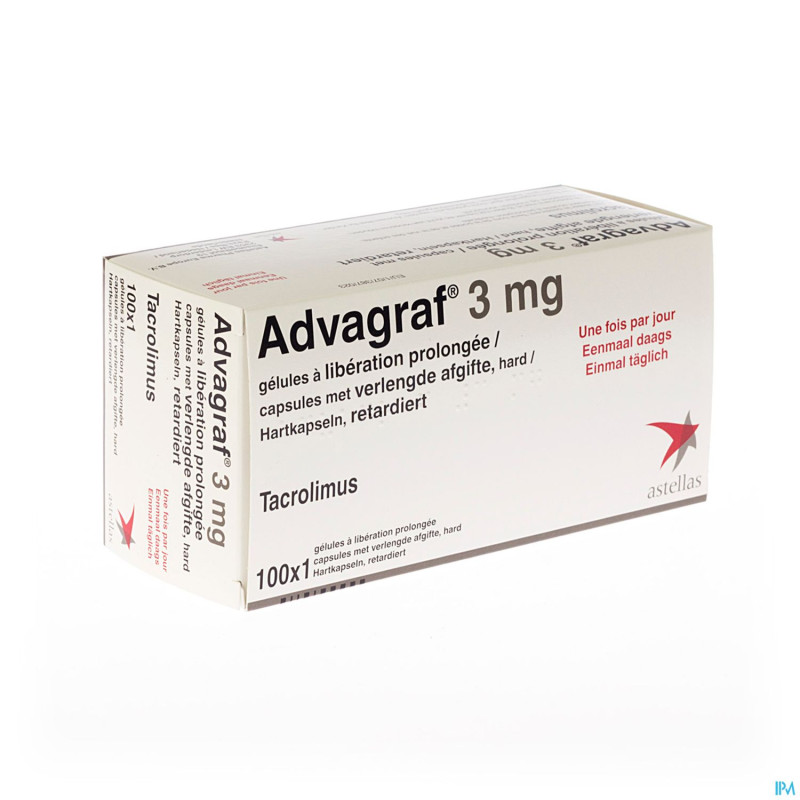 Advagraf caps 100 x 3 mg