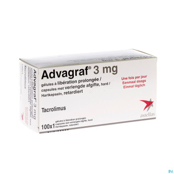 Advagraf caps 100 x 3 mg