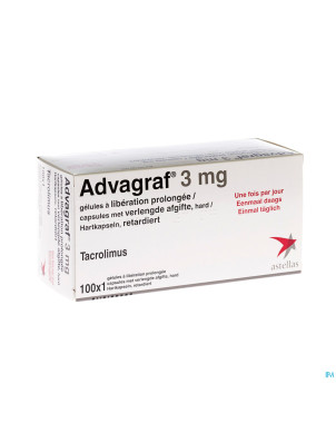 Advagraf caps 100 x 3 mg
