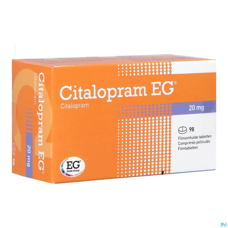 Citalopram eg pi pharma comp 98x20mg pip