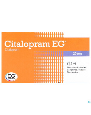 Citalopram eg pi pharma comp 98x20mg pip