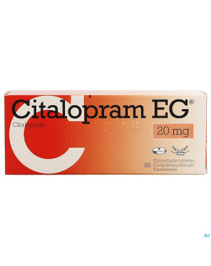 Citalopram eg pi pharma comp 98x20mg pip