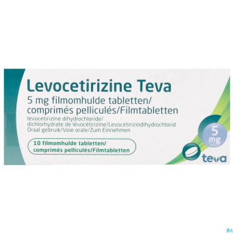 Levocetirizine teva 5 mg comp  10