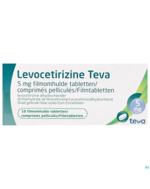 Levocetirizine teva 5 mg comp  10