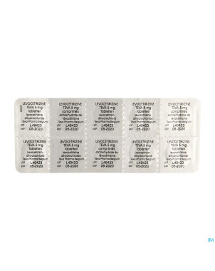 Levocetirizine teva 5 mg comp  10
