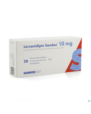 Lercanidipin sandoz 10mg comp 28 x 10 mg