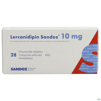 Lercanidipin sandoz 10mg comp 28 x 10 mg