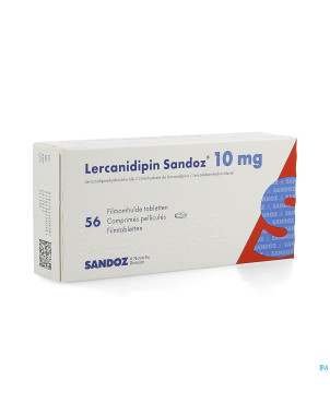 Lercanidipin sandoz 10mg comp 56 x 10 mg