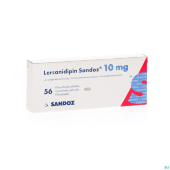 Lercanidipin sandoz 10mg comp 56 x 10 mg