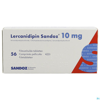 Lercanidipin sandoz 10mg comp 56 x 10 mg