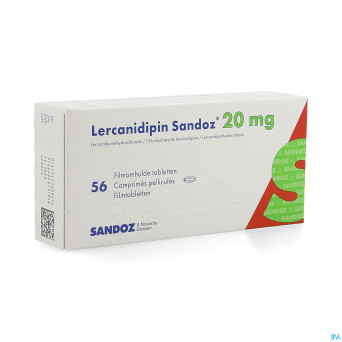 Lercanidipin sandoz 20mg comp 56 x 20 mg