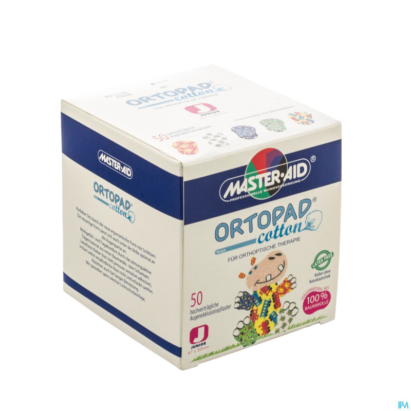 Ortopad cotton junior boys pans ocul.    50 70171