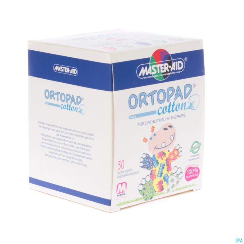 Ortopad cotton medium boys pans ocul.    50 70172
