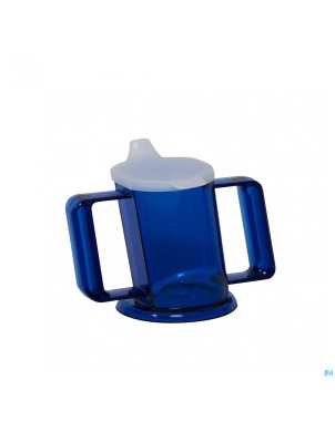 Handycup gobelet obliq bleu + 2 bec 237ml henrotek
