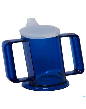Handycup gobelet obliq bleu + 2 bec 237ml henrotek
