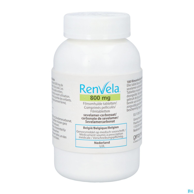 Renvela 800 mg comp pell 180 x 800 mg
