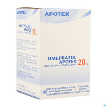 Omeprazol apotex caps 100 x 20 mg