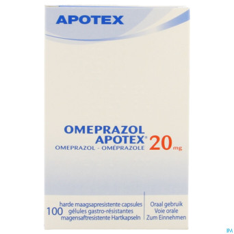 Omeprazol apotex caps 100 x 20 mg