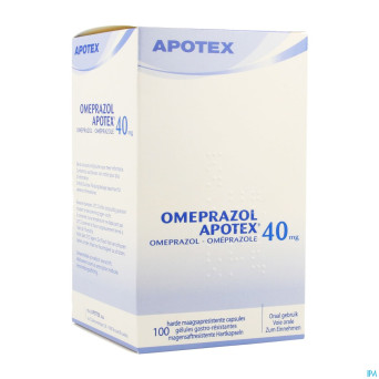 Omeprazol apotex caps 100 x 40 mg