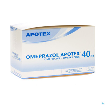 Omeprazol apotex caps 100 x 40 mg