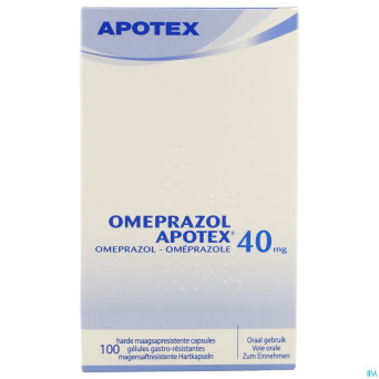 Omeprazol apotex caps 100 x 40 mg