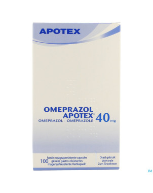 Omeprazol apotex caps 100 x 40 mg