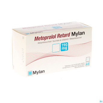 Metoprolol viatris 190mg comp retard  60