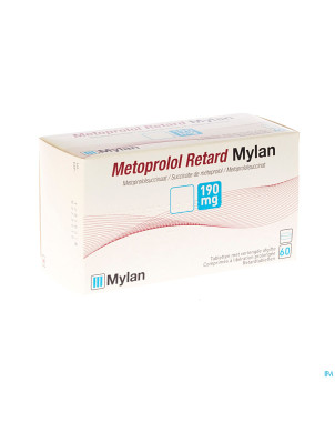 Metoprolol viatris 190mg comp retard  60