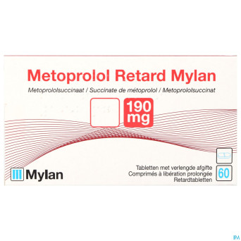 Metoprolol viatris 190mg comp retard  60