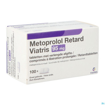 Metoprolol viatrs 95mg comp retard 100