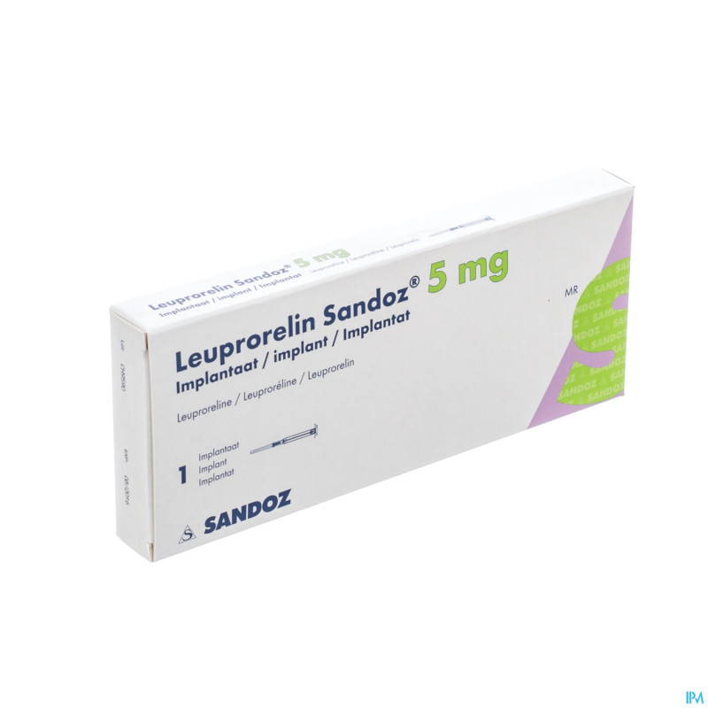 Leuproreline sandoz 5,0 mg implantaat