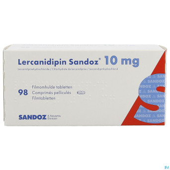 Lercanidipin sandoz 10mg comp 98 x 10 mg