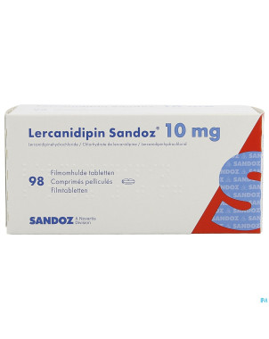 Lercanidipin sandoz 10mg comp 98 x 10 mg