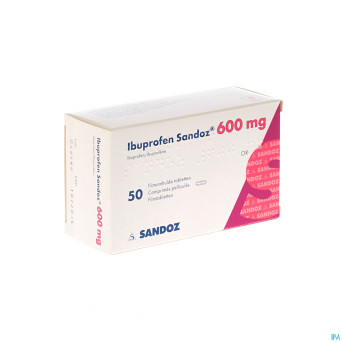 Ibuprofen sandoz 600mg comp pell 50