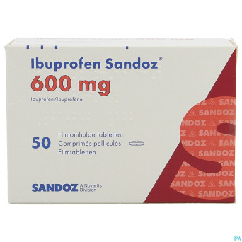 Ibuprofen sandoz 600mg comp pell 50