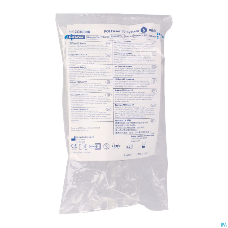 Folfusor lv5 pompe elastom. 2jours   5,0ml/h 240ml