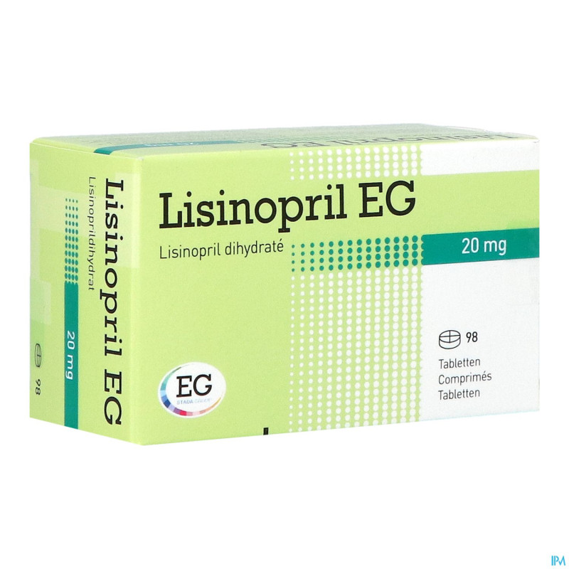 Lisinopril eg 20mg pi pharma comp  98x20mg pip