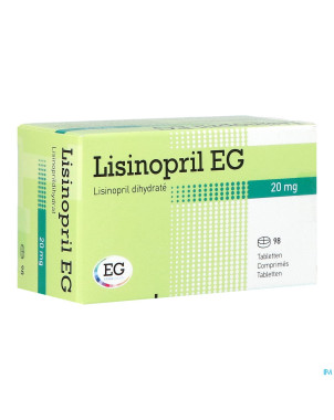 Lisinopril eg 20mg pi pharma comp  98x20mg pip