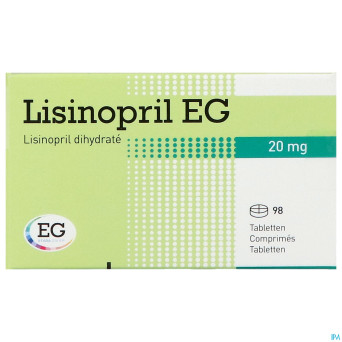 Lisinopril eg 20mg pi pharma comp  98x20mg pip
