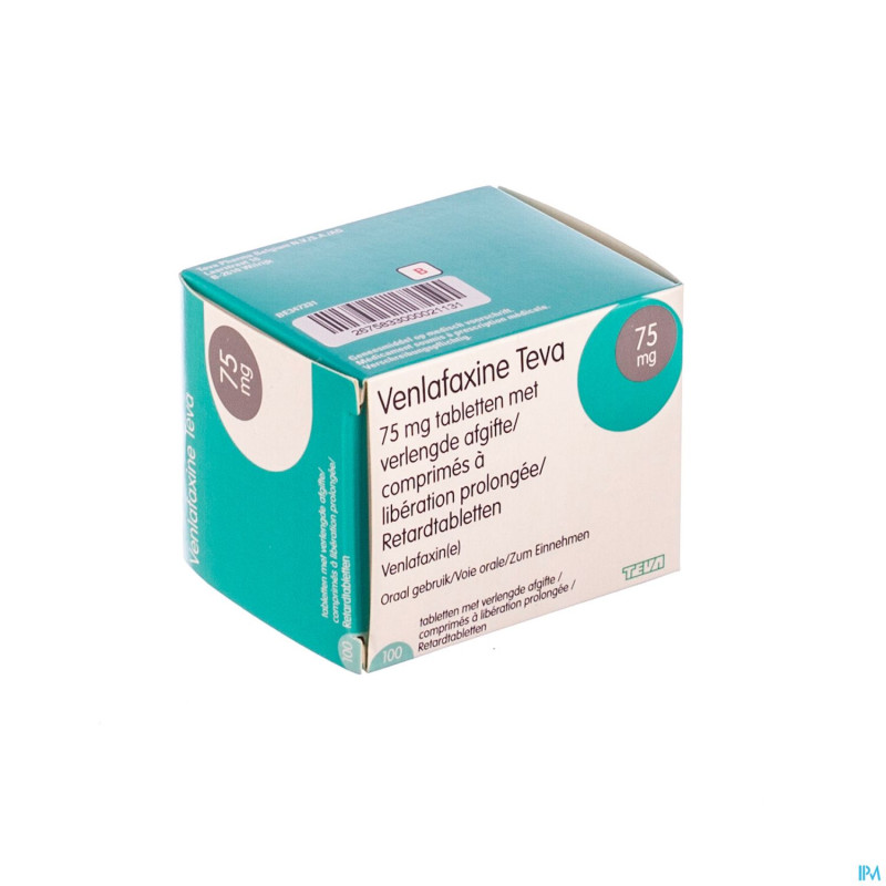 Venlafaxine teva comp liberation prol 100x 75mg