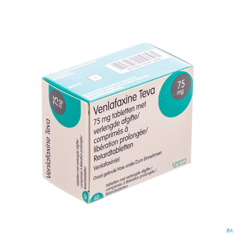 Venlafaxine teva comp liberation prol  60x 75mg